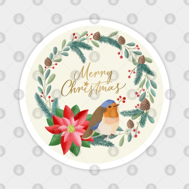 Merry Christmas Magnet by CalliLetters
